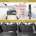 thumbnail image 3 of Bestpet Plaid Posh Pet Stroller for Dogs and Cats with Cup Holder, Yellow, 3 of 7
