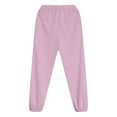 thumbnail image 2 of Akiihool School Uniform Pants for Boys Boys Cargo Pants Wide Leg Streetwear Fleece Pants (Pink,11-12 Years), 2 of 5