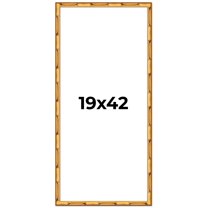 19x42 Frame Gold Bamboo Solid Wood Picture Frame | 1 Inch Moulding Width | Interior Frame Depth