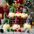 thumbnail image 3 of Gnomo navideño de peluche con luz LED, adornos navideños, muñeco elfo sueco hecho a mano, adornos de gnomo de Papá Noel iluminados, 3 of 7
