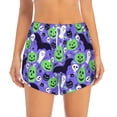 thumbnail image 2 of Gukieu Cute Halloween Print Women's Sports Shorts with Drawstring Elastic Waistband for Running, Yoga, Fitness-Medium, 2 of 7