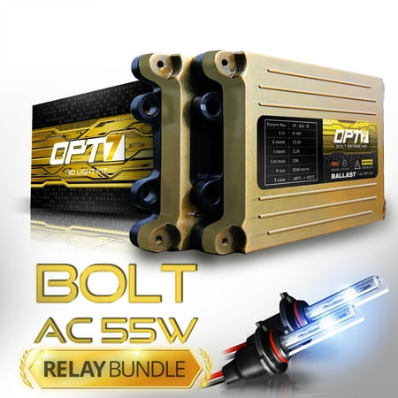 Bolt AC 55w HID Xenon Conversion Kit w/ Relay & Capacitors Bundle H11 [6000K Lightning Blue] 2 Yr (Best 55w Hid Kit)