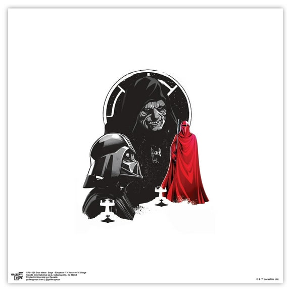 Gallery Pops Star Wars: Saga - Emperor Character Collage Wall Art, Unframed Version, 12" x 12"