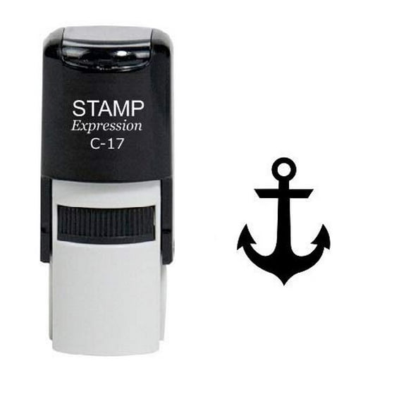 stampexpression - Anchor Nautical Self Inking Rubber Stamp - Black Ink (W-6016)