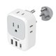 thumbnail image 1 of Adaptador de viaje TESSAN de EE. UU. a la India con 4 salidas y 3 puertos USB, 1 of 6