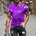 thumbnail image 5 of Camisas de Manga Larga para Hombres Blusa de Cuello Redondo de Impresión Cómoda, Camisa Casual de Poliéster para Uso Diario, de Fiesta Y de Primavera de Verano, 5 of 5