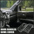 thumbnail image 2 of Pair Carbon Fiber Pattern Interior Front Side Door Handle Bowl Cover Trim for Toyota Tundra Crewmax Double Cab 2014-2021, 2 of 7