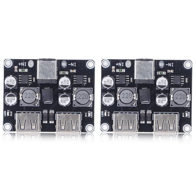 2PCS DC Buck Carte Convertisseur de Tension Module d'Alimentation à Charge Rapide à 2 Voies 6 32v