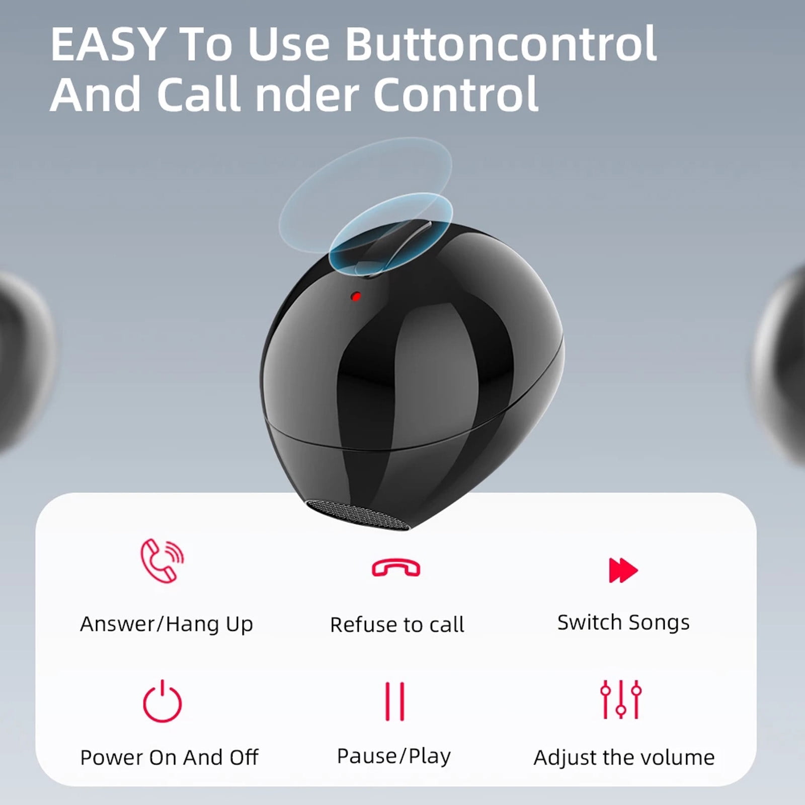 Bluetooth Wireless Headset – X21S Bluetooth 5.0 Mini Headsets With Microphone Hidden Sport Wireless Earphones