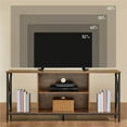 thumbnail image 2 of Yaheetech 55in TV Stand TV Console Table Cabinet with Storage for TV up to 65 inch , Rustic Brown, 2 of 7