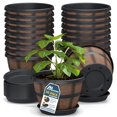 thumbnail image 1 of Whiskey Barrel Planters Lifemaster 25cm Durable Plastic x20, 1 of 7
