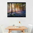 thumbnail image 2 of Orinice  Framed Large Purple Canvas Wall Art Mild Sunshine Lavender Flowers Forest Landscape Tree Wall Art Picture Prints Ready to Hang for Home Office Living Room Bedroom Decoration20x16inch 20x16in, 2 of 3