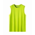 thumbnail image 4 of LEKWK Tank Tops for Men Quick Dry Sleeveless Athletic Muscle Shirt Breathable Mesh Back Panel Loose Fit Running Tees Gym Workout Running Tops Green XXXXL, 4 of 4