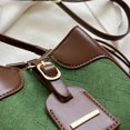 thumbnail image 3 of Bolso de hombro estilo retro clásico tipo billetera de piel sintética, adecuado para damas, color verde, 3 of 5
