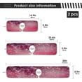thumbnail image 3 of Coolnut Pink Xmas Snowflakes Kitchen Sink Splash Guard 2 Packs Faucet Absorbent Mats Winter Christmas Faucet Handle Drip Catcher Quickly Drying Mat for Kitchen Counter Bathroom, 30"x5.5", 3 of 7