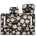 thumbnail image 5 of FUIALDOLG Universal Fit White Daisy Flower Golf Cart Cover 51x30Inch Anti Skid Golf Cart Seat Cover With Pocket,Two-Seat Golf Carts Replacement Cushion Universal for Club Car, 5 of 8