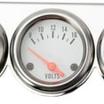 thumbnail image 6 of Ghopy Triple Gauge Kit Oil/Volt/Water Gauge 2" Chrome Oil Temp Water Temp Gauge Temperature Oil Pressure Voltage Gauge Sensor 3 in 1 Car Meter Auto Gauge, 6 of 10