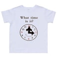 thumbnail image 3 of Eduwear (Unisex) Embroidered "What Time Is It?" Interactive Clock short sleeve T-shirt with Movable Hands (Little Girls, Little Boys), 3 of 3