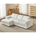 thumbnail image 5 of Merluxy 96 inch Oversized Sofa, Comfy Couch with Left Chaise, White Corduroy Sofa for Living Room, 5 of 7