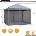 thumbnail image 3 of ABCCANOPY 10 ft x 10 ft Easy Pop up Outdoor Canopy Tent With Netting, Gray, 3 of 6