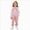 A134---Pink, variant on 2-3 Years Teen Girls Zipper Sweatshirt And Sweatpants SetPrinted Baseball Sweatshirt Set Purple Girl Set