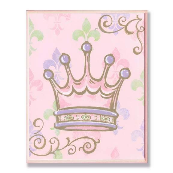 Stupell Crown with Fleur de Lis Wall Art 13 x 19