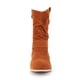 thumbnail image 5 of Botas Occidental Zippe Cortas Cómodas Gamuza Botines Mujer Antideslizantes Ligeros para Otoño Invierno Rojo, 5 of 9