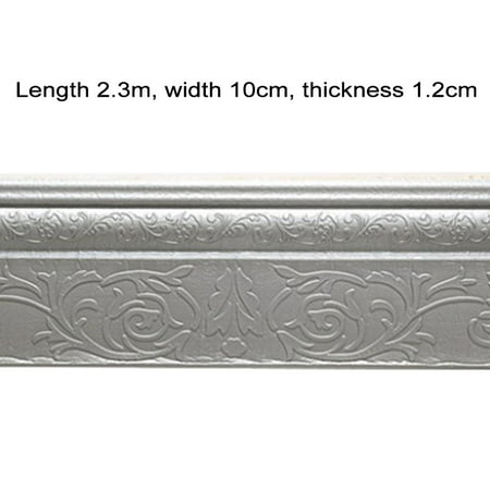 

3D Pattern Adhesive Corner Line Stickers Peel And Stick Trimmable Diy Skirting Waterproof Soft Foam Ceiling Wall Border