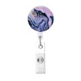 thumbnail image 1 of Visland Brooch Pin Gilding Marblizing Butterfly Retractable Lanyard Rotatable Anti-lost Colorful Nurse Work Card Clip ID Name Badge Holder Daily Use, 1 of 8
