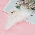 thumbnail image 5 of Unique Bargains 1 Pc Hair Clip Ostrich Feather Pattern Claw Clip 4.92"x1.81"x2.36" White, 5 of 5
