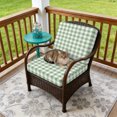 thumbnail image 4 of Outdoor Patio Cushion Covers 4 Pack Sage Green Patio Chair Cushion Covers with Ties and Zipper Green Buffalo Check Plaid Waterproof Outdoor Seat Cushion Covers for Patio Furniture 24"x24", 4 of 9
