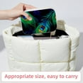 thumbnail image 6 of Peacock Feathers Velvet Portable Earring Holder with Removable Compartment: Display Case, Jewelry Box, Decorative Box - Gift!, 6 of 7