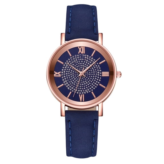 DESIGNICE Womens Watches Classic Quartz Watch with Leather Strap Vintage Small Face Round Watches Birthday Gift for Ladies Blue β Quartz Watch