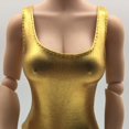 thumbnail image 4 of Body de leotardo sin mangas metálico brillante Baoblaze para figuras de 12 pulgadas color oro, 4 of 8