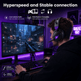 thumbnail image 5 of Gaming Headsets with Noise Cancelling Microphone, Xbox One & PS5 PS4 Headphones, High-Quality Stereo Sound, LED Light, Soft Memory Earmuffs for Ultimate Comfort, Wired Over-Ear Headset for PC, Laptop, 5 of 9