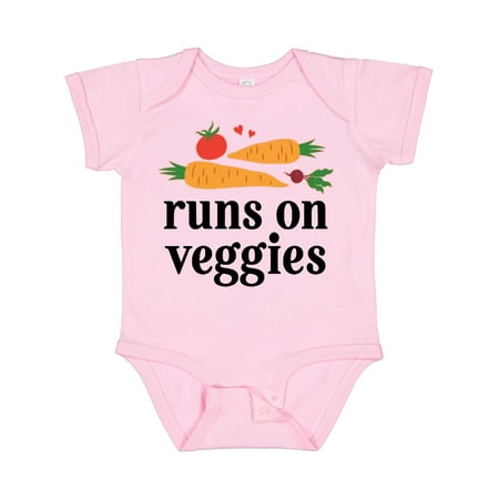 

Inktastic Vegetarian Runs on Veggies Gift Baby Boy or Baby Girl Bodysuit