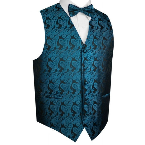 "BEST TUXEDO" Men's Formal, Wedding, Prom, Homecoming, Tuxedo Vest, Bow-tie - Serene Paisley