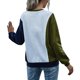 thumbnail image 4 of Sudadera de Mujer 3 Colores Empalme Estilo Suelto Transpirable Manga Larga Otoño Invierno Sudadera con Capucha para Diario Verde Azul Marino XL, 4 of 6
