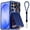 Blue, variant on Cyberland Wallet Case for Samsung Galaxy S25 Ultra 6.9" 2025, Card Holder 3-4 Slots, Slide Camera Cover, Kickstand, Wrist Strap Lanyard, Rugged Protective Cover