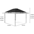 thumbnail image 3 of Cozony 13'x13' Outdoor Canopy Pop-Up Gazebo, Patio with Waterproof and UV Protection, 4 Stanbags, Portable and Adjustable Tent, 3 of 6