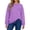 Purple, variant on qafoshin Plus Size Sweatshirts for Women Oversized Pullover Long Sleeve Tops Crew Neck Basic Daily Tops