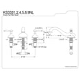 thumbnail image 2 of Kingston Brass Roman Tub Faucet, Polished Chrome, Deck Mount KS3331NL, 2 of 2