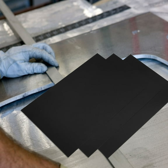 BESTYASH 3-Pack Black Anodized Aluminum Plates with Smooth Edges, Metal Sheets for Sign Making and Engraving Projects