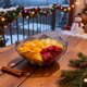 thumbnail image 5 of Adornos navideños, adornos navideños, copos de nieve navideños, bandeja de frutos secos, caja de dulces concisa, recipiente para refrigerios de sala de estar, frutero de plástico, adornos navideños, r, 5 of 6
