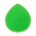 thumbnail image 2 of Cleansing Brush Comfortable Portable Multi-functional Useful Silicone Material Massage Tool Beauty Tools for Travel House Shop Green, 2 of 8