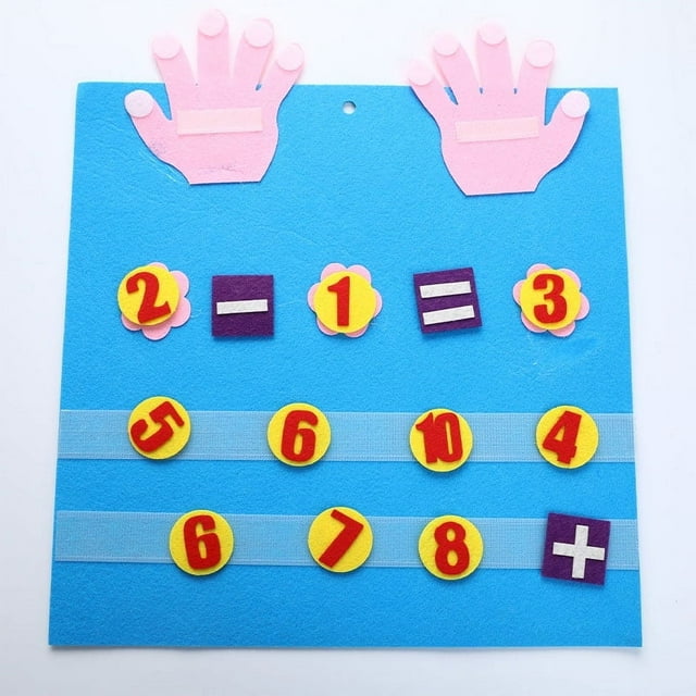 Kid Montessori Toys Felt Finger Numbers Math Children Counting Learning Toddlers