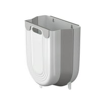 Yonrjhukm Wall Mounted Foldable Trash Can, Telescopic Kitchen Storage Bin, Punch-Free Hanging Design, Space Saving Plastic Waste Bin for Bathroom and Small Spaces