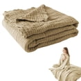 thumbnail image 2 of Cotton Muslin Throw Blanket, Summer Gauze Throws for Bed Couch，Soft Lightweight Breathable Linen Blankets Bedspread for Adults All Season, 51"X59", 2 of 9