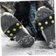 thumbnail image 5 of 2 pares de cubiertas antideslizantes para zapatos, tacos de tracción para caminar, pinzas antideslizantes para zapatos de escalada, para hielo, color negro, 5 of 5