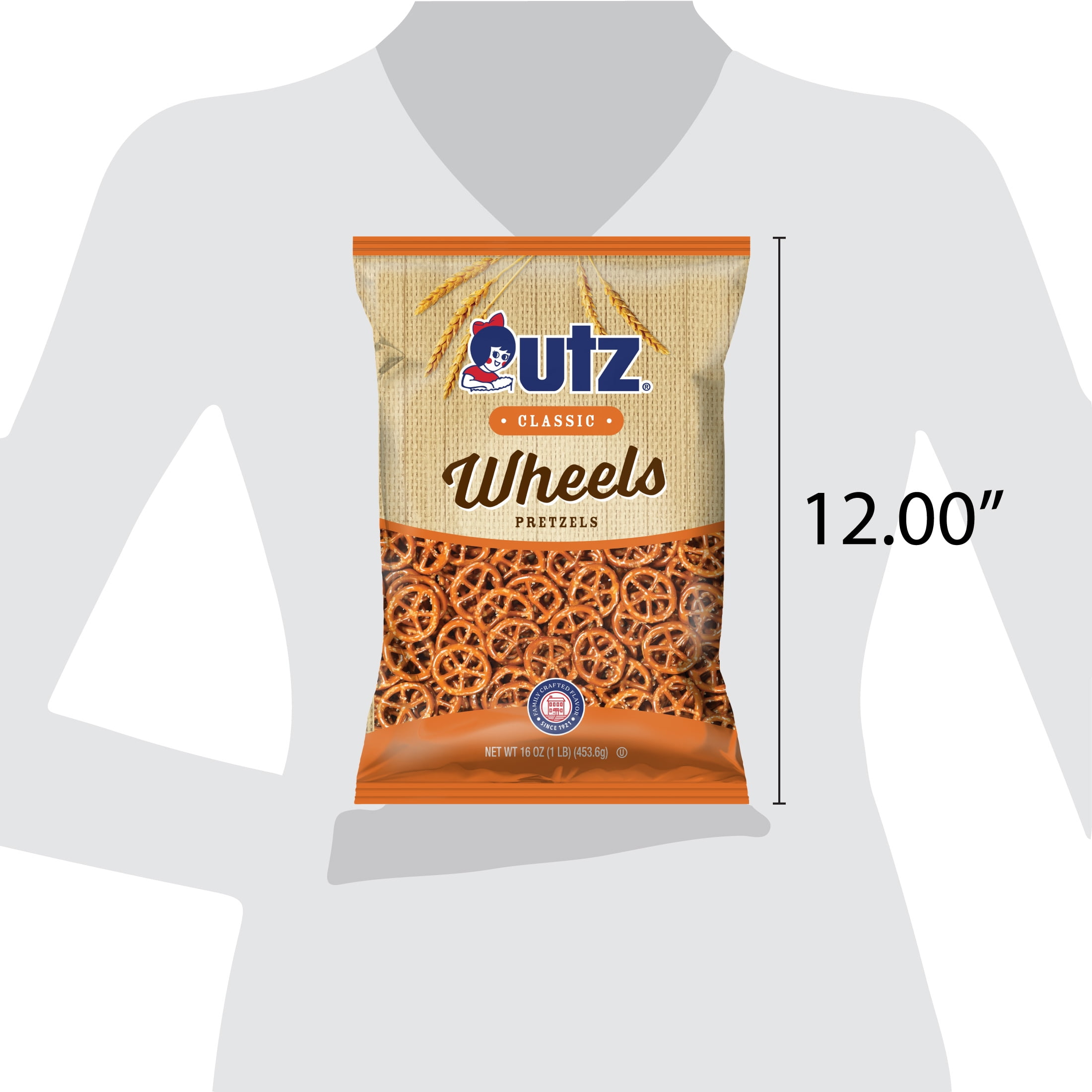 (3 pack) Utz Classic Wheels Pretzels, 16 oz Bag